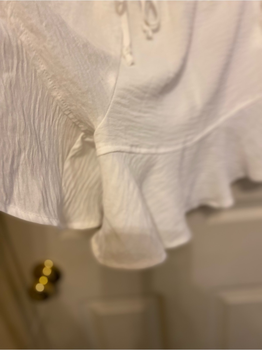 Amazon White Ruffle-Hem Drawstring Skort - Picture 2 of 8